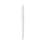 Pen van gerecycled plastic met ultra‑vloeiende blauwe inkt kleur wit