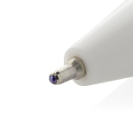 Pen van gerecycled plastic met ultra‑vloeiende blauwe inkt kleur wit vierde weergave