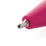 Pen van gerecycled plastic met ultra‑vloeiende blauwe inkt kleur roze vierde weergave