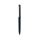 Pen van gerecycled plastic met ultra‑vloeiende blauwe inkt kleur marineblauw