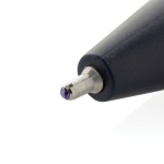 Pen van gerecycled plastic met ultra‑vloeiende blauwe inkt kleur marineblauw vierde weergave