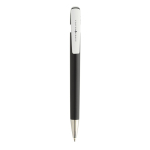 Pen van gerecycled plastic met Dokumental® navulling, blauwe inkt kleur zwart weergave met logo