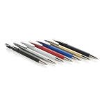 Pen van gerecycled plastic met Dokumental® navulling, blauwe inkt kleur zwart algemene weergave