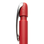 Pen van gerecycled plastic met Dokumental® navulling, blauwe inkt kleur rood vierde weergave