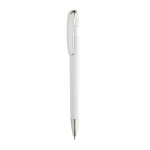 Pen van gerecycled plastic met Dokumental® navulling, blauwe inkt kleur wit