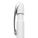 Pen van gerecycled plastic met Dokumental® navulling, blauwe inkt kleur wit vierde weergave