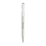 Pen van gerecycled plastic met Dokumental® navulling, blauwe inkt kleur grijs weergave met logo