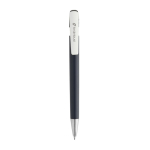 Pen van gerecycled plastic met Dokumental® navulling, blauwe inkt kleur marineblauw weergave met logo