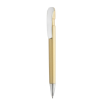 Pen van gerecycled plastic met Dokumental® navulling, blauwe inkt kleur goud