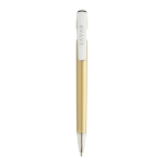 Pen van gerecycled plastic met Dokumental® navulling, blauwe inkt kleur goud weergave met logo