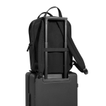 Uitbreidbare rugzak van gerecycled materiaal met Duo‑rits 16” kleur zwart weergave 13