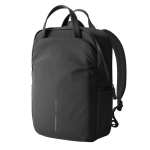 Uitbreidbare rugzak van gerecycled materiaal met Duo‑rits 16” kleur zwart derde weergave