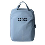 Uitbreidbare rugzak van gerecycled materiaal met Duo‑rits 16” kleur blauw met afdrukgebied