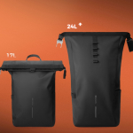 Waterdichte urban anti‑diefstal rugzak met fietsbevestiging 16” kleur zwart