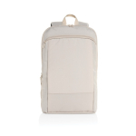 Ultradunne RPET‑rugzak met uitschuifbaar ontwerp 15,6” kleur beige derde weergave
