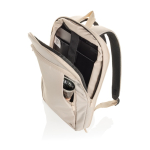 Ultradunne RPET‑rugzak met uitschuifbaar ontwerp 15,6” kleur beige zevende weergave