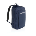 Ultradunne RPET‑rugzak met uitschuifbaar ontwerp 15,6” kleur marineblauw weergave met logo