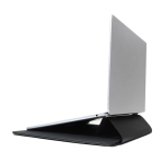 Laptophoes van gerecycled materiaal met 4 cm verstelbare standaard 14” kleur zwart vierde weergave