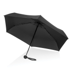 Mini handparaplu van RPET 190T, compact en stevig Ø100 kleur zwart