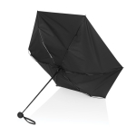 Mini handparaplu van RPET 190T, compact en stevig Ø100 kleur zwart derde weergave