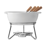 Kaashoutfondue van keramiek met kaarsverhitting 750 ml Boska kleur wit