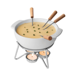Kaashoutfondue van keramiek met kaarsverhitting 750 ml Boska kleur wit tweede weergave