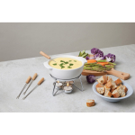 Kaashoutfondue van keramiek met kaarsverhitting 750 ml Boska kleur wit