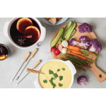 Kaashoutfondue van keramiek met kaarsverhitting 750 ml Boska kleur wit