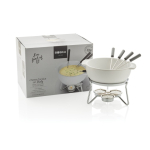 Kaashoutfondue van keramiek met kaarsverhitting 750 ml Boska kleur wit weergave met doos