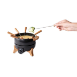 Elektrische fondue met temperatuurregeling, voor 8 personen kleur zwart derde weergave