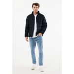 Gewatteerd herenjack gerecycled polyester, casual fit – IQONIQ Maiko kleur zwart weergave met model