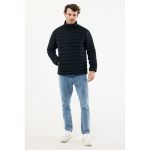 Gewatteerd herenjack gerecycled polyester, casual fit – IQONIQ Maiko kleur zwart tweede weergave met model