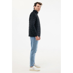 Gewatteerd herenjack gerecycled polyester, casual fit – IQONIQ Maiko kleur zwart derde weergave met model