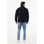 Gewatteerd herenjack gerecycled polyester, casual fit – IQONIQ Maiko kleur zwart vierde weergave met model