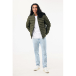 Gewatteerd herenjack gerecycled polyester, casual fit – IQONIQ Maiko kleur khaki weergave met model