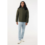 Gewatteerd herenjack gerecycled polyester, casual fit – IQONIQ Maiko kleur khaki tweede weergave met model