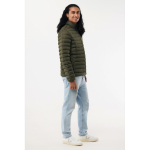 Gewatteerd herenjack gerecycled polyester, casual fit – IQONIQ Maiko kleur khaki derde weergave met model