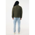 Gewatteerd herenjack gerecycled polyester, casual fit – IQONIQ Maiko kleur khaki vierde weergave met model