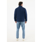 Gewatteerd herenjack gerecycled polyester, casual fit – IQONIQ Maiko kleur marineblauw vierde weergave met model
