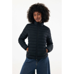 Gewatteerd damesjack gerecycled polyester, casual fit – IQONIQ Maiko kleur zwart vijfde weergave met model