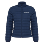 Gewatteerd damesjack gerecycled polyester, casual fit – IQONIQ Maiko kleur marineblauw met afdrukgebied