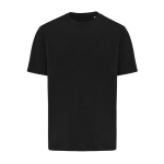 Unisex T‑shirt gerecycled katoen, modern fit 220 g/m² – IQONIQ Nikko kleur zwart