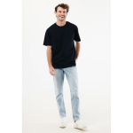 Unisex T‑shirt gerecycled katoen, modern fit 220 g/m² – IQONIQ Nikko kleur zwart