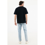Unisex T‑shirt gerecycled katoen, modern fit 220 g/m² – IQONIQ Nikko kleur zwart
