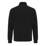 Trui met halve rits gerecycled katoen, modern fit 300 g/m² – IQONIQ kleur zwart tweede weergave