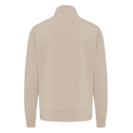 Trui met halve rits gerecycled katoen, modern fit 300 g/m² – IQONIQ kleur camel tweede weergave
