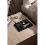 Draadloze eco‑oplader voor bureau met geïntegreerde organizer‑lade kleur zwart sfeer weergave