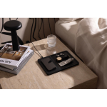 Draadloze eco‑oplader voor bureau met geïntegreerde organizer‑lade kleur zwart sfeer weergave 2