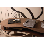 Draadloze eco‑oplader voor bureau met geïntegreerde organizer‑lade kleur zwart sfeer weergave 3
