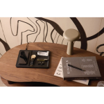Draadloze eco‑oplader voor bureau met geïntegreerde organizer‑lade kleur zwart